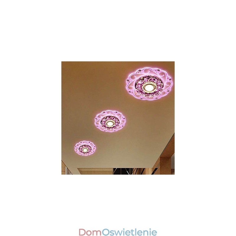Kryształowa lampa sufitowa SMD 3W Kreatywna lampa tuba świetlna Kolorowa kopuła świetlna
