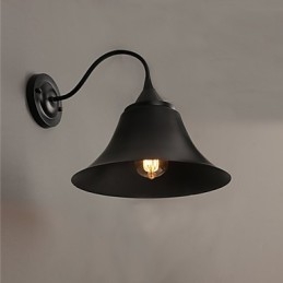 Designerska lampa ścienna Duds Loft Style Ancient Black Iron Cap