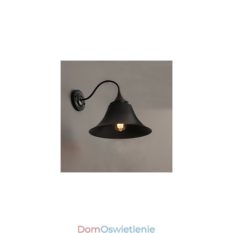 Designerska lampa ścienna Duds Loft Style Ancient Black Iron Cap