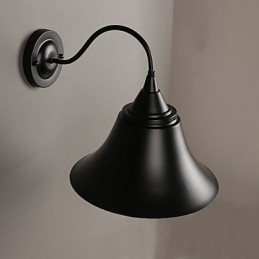 Designerska lampa ścienna Duds Loft Style Ancient Black Iron Cap