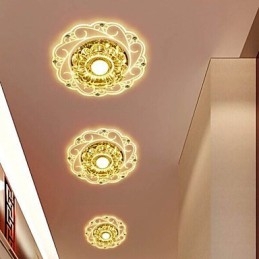 Kryształowa lampa sufitowa SMD 3W Kreatywna lampa tuba świetlna Kolorowa kopuła świetlna