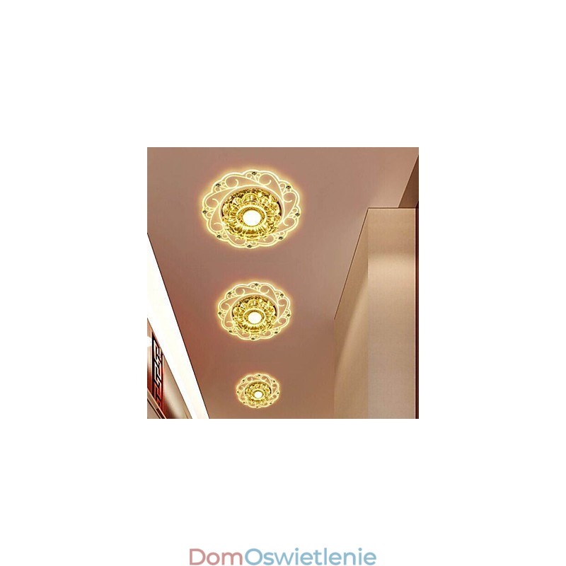 Kryształowa lampa sufitowa SMD 3W Kreatywna lampa tuba świetlna Kolorowa kopuła świetlna
