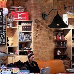 Designerska lampa ścienna Duds Loft Style Ancient Black Iron Cap