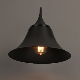 Designerska lampa ścienna Duds Loft Style Ancient Black Iron Cap