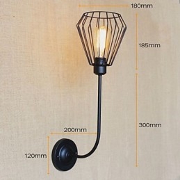Amerykańska, kreatywna lampa w kształcie łokcia z żelaza w stylu antycznym z pojedynczą głowicą