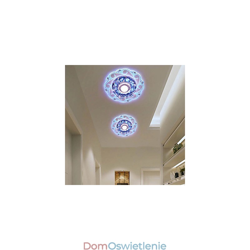 Kryształowa lampa sufitowa SMD 3W Kreatywna lampa tuba świetlna Kolorowa kopuła świetlna