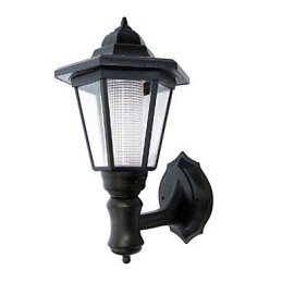 Lampa ścienna zasilana energią słoneczną, czarny klosz