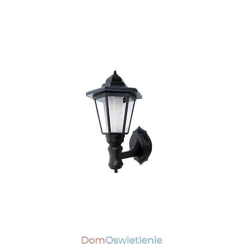 Lampa ścienna zasilana energią słoneczną, czarny klosz