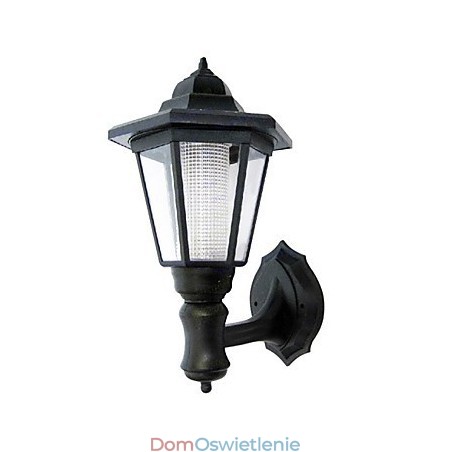 Lampa ścienna zasilana energią słoneczną, czarny klosz Lampa ścienna zasilana energią słoneczną, czarny klosz
