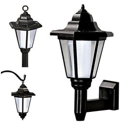 Lampa ścienna zasilana energią słoneczną, czarny klosz