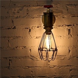 Vintage Industrial Water Pipe Kinkiety Loft Edison Light do Baru Restauracji Oprawy Ścienne Oświetlenie