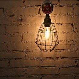 Vintage Industrial Water Pipe Kinkiety Loft Edison Light do Baru Restauracji Oprawy Ścienne Oświetlenie
