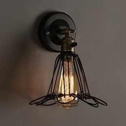 Amerykański loft wiejski przywracający starożytne sposoby lampa ścienna z kutego żelaza lampa ścienna