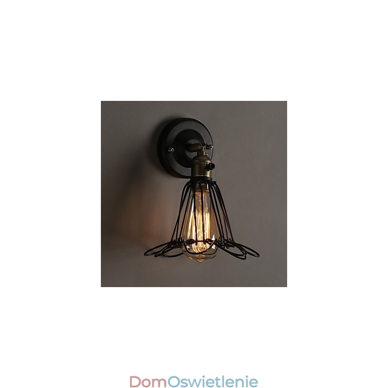 Amerykański loft wiejski przywracający starożytne sposoby lampa ścienna z kutego żelaza lampa ścienna