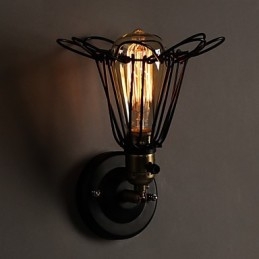Amerykański loft wiejski przywracający starożytne sposoby lampa ścienna z kutego żelaza lampa ścienna
