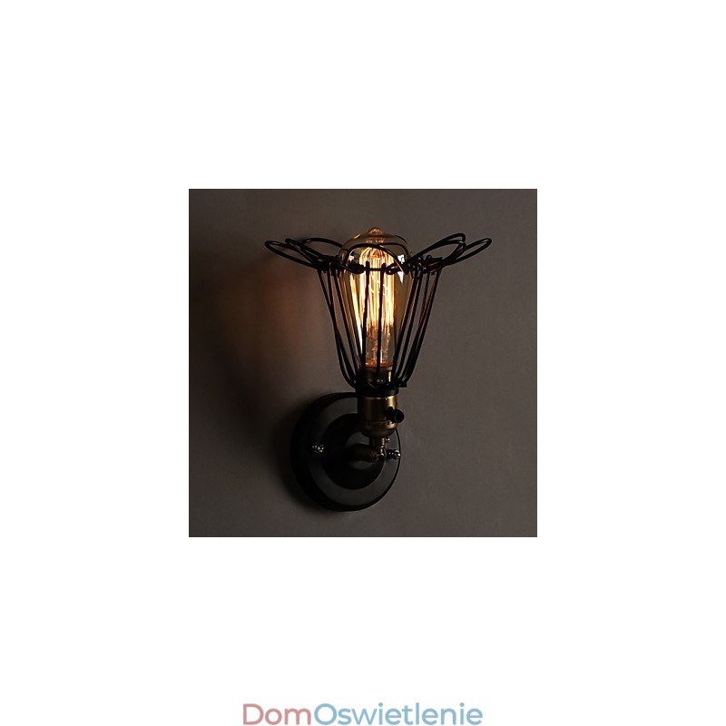 Amerykański loft wiejski przywracający starożytne sposoby lampa ścienna z kutego żelaza lampa ścienna
