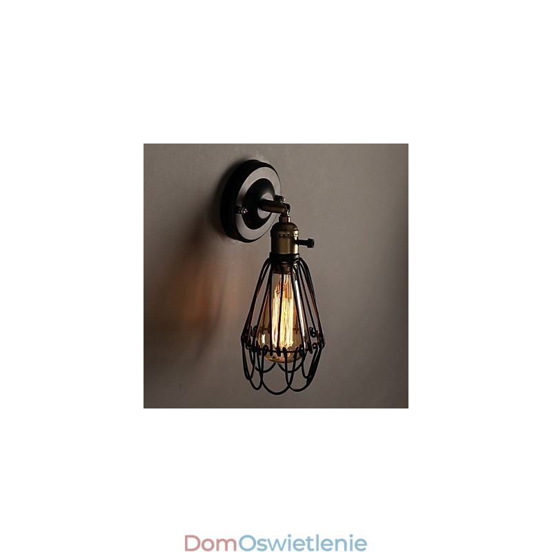 Amerykański loft wiejski przywracający starożytne sposoby lampa ścienna z kutego żelaza lampa ścienna