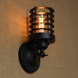 Retro Prosty Elegancki Czarny Nocny Korytarz Schody Balkon Dekoracyjny Kinkiet Ścienny
