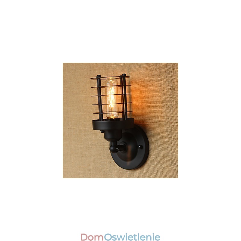 Retro Prosty Elegancki Czarny Nocny Korytarz Schody Balkon Dekoracyjny Kinkiet Ścienny