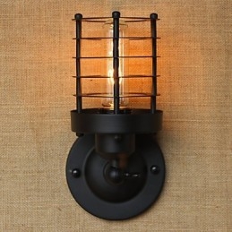 Retro Prosty Elegancki Czarny Nocny Korytarz Schody Balkon Dekoracyjny Kinkiet Ścienny