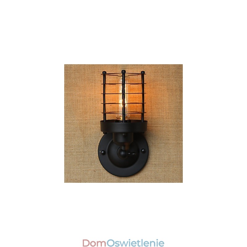 Retro Prosty Elegancki Czarny Nocny Korytarz Schody Balkon Dekoracyjny Kinkiet Ścienny