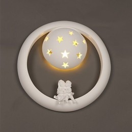 Słodkie pasterskie gipsowe zabawne dziecięce lampy ścienne na werandę