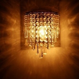 Nowoczesne lampy ścienne kryształowe Oświetlenie łóżka Lampa ścienna kryształowa