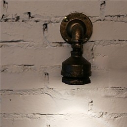 Loft Żelazna rura wodna Lampa ścienna Kinkiet Industrial Vintage Oświetlenie ścienne do oświetlenia wewnętrznego domu