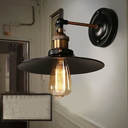 Kreatywna lampa ścienna Nordic Light Single Head Black Umbrella, przywracająca starożytne sposoby oświetlenia