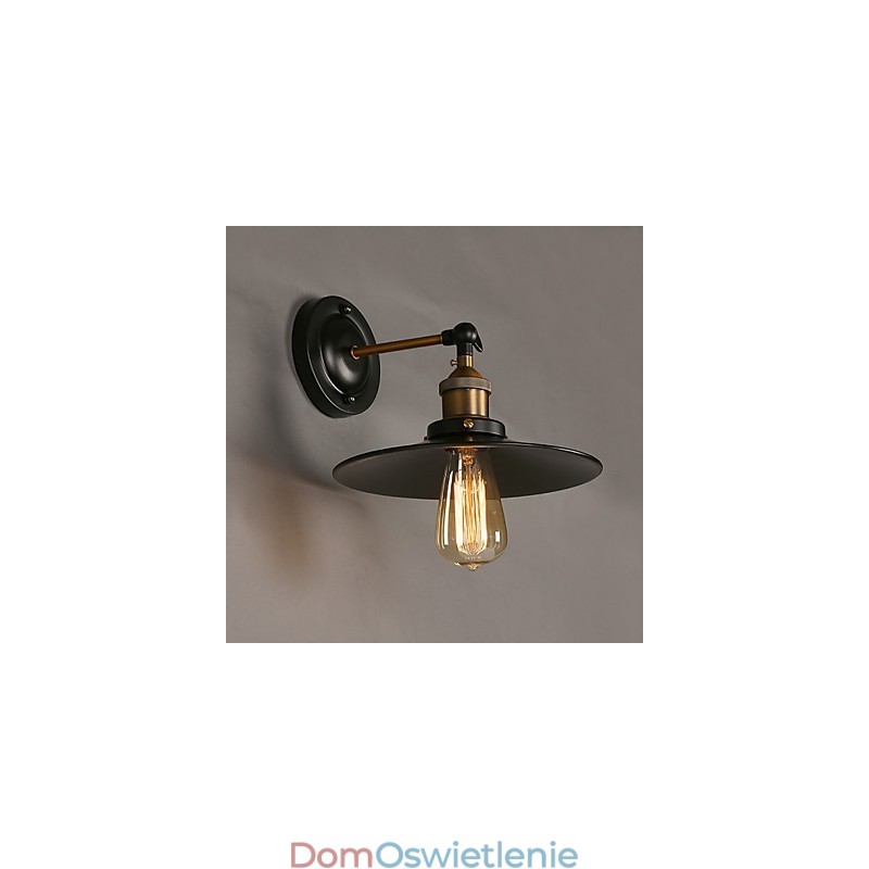 Kreatywna lampa ścienna Nordic Light Single Head Black Umbrella, przywracająca starożytne sposoby oświetlenia