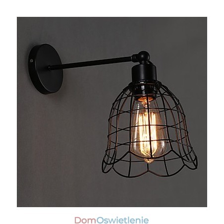 Pojedyncza głowica przemysłowa wiatrowa lampa ścienna zakontraktowana europejska lampa ścienna kute światło żelazne Pojedyncza głowica przemysłowa wiatrowa lampa ścienna zakontraktowana europejska lampa ścienna kute światło żelazne