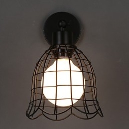 Pojedyncza głowica przemysłowa wiatrowa lampa ścienna zakontraktowana europejska lampa ścienna kute światło żelazne