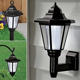 Zasilana energią słoneczną zewnętrzna ścieżka ogrodowa bezpieczeństwo na podwórku lampa ścienna krajobrazowa