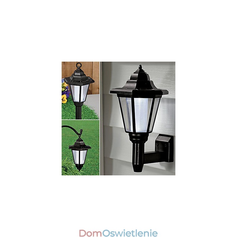 Zasilana energią słoneczną zewnętrzna ścieżka ogrodowa bezpieczeństwo na podwórku lampa ścienna krajobrazowa