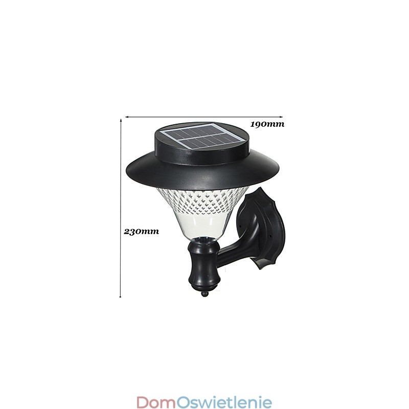 Zewnętrzna lampa słoneczna do montażu na ścianie w białej willi, na dziedzińcu, na drzwiach, do ogrodu