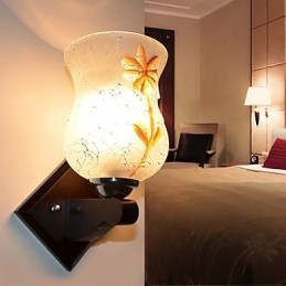 Solidna Drewniana Kreatywna Lampa Ścienna Do Sypialni Głowa Łóżka Światła