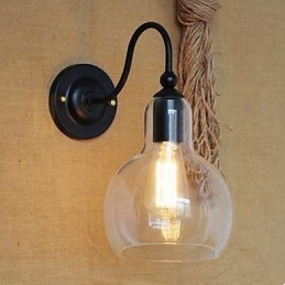 Nowoczesna ozdoba restauracji, lampa ścienna, kute szkło