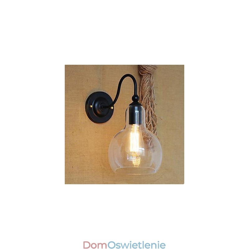 Nowoczesna ozdoba restauracji, lampa ścienna, kute szkło