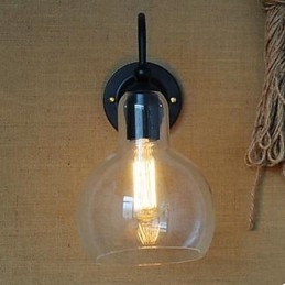 Nowoczesna ozdoba restauracji, lampa ścienna, kute szkło