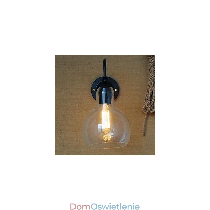 Nowoczesna ozdoba restauracji, lampa ścienna, kute szkło