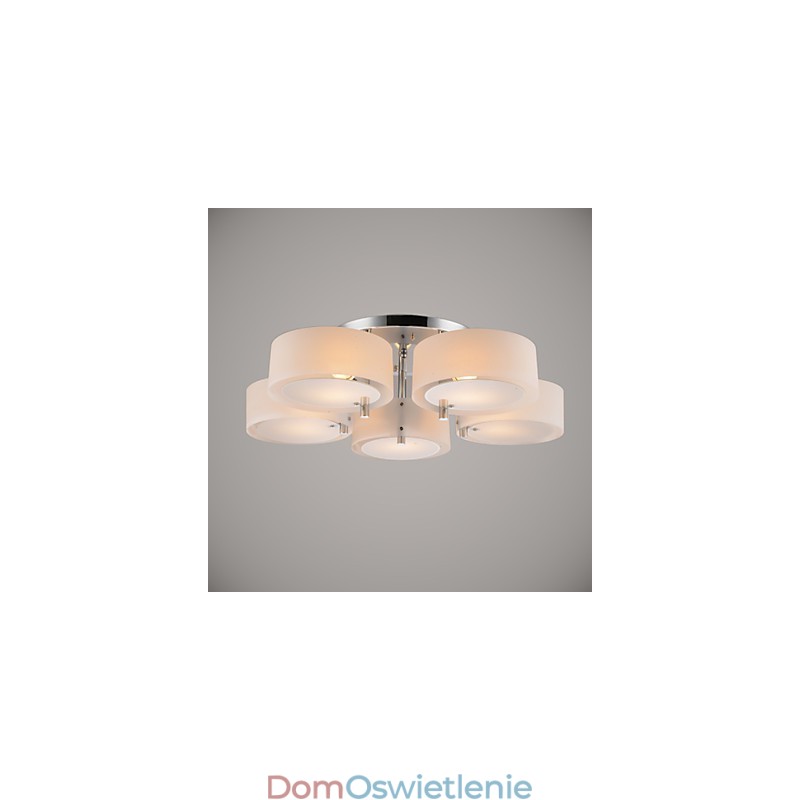 Nowoczesny, współczesny sufitowy klosz z 5 światłami, metalowy