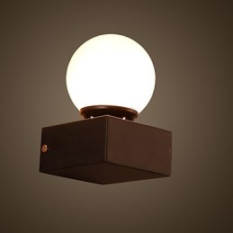 Kreatywna lampa ścienna Ball Loft, kuta lampa ścienna z żelaza, przywracanie starożytnych sposobów oświetlenia