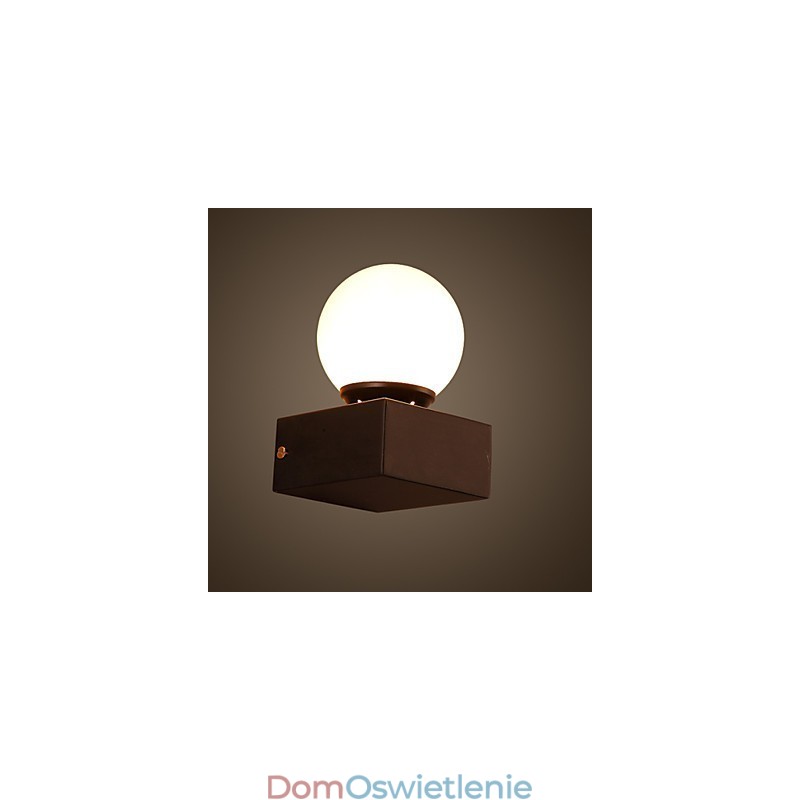 Kreatywna lampa ścienna Ball Loft, kuta lampa ścienna z żelaza, przywracanie starożytnych sposobów oświetlenia