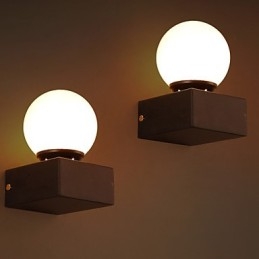 Kreatywna lampa ścienna Ball Loft, kuta lampa ścienna z żelaza, przywracanie starożytnych sposobów oświetlenia