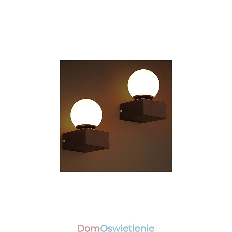 Kreatywna lampa ścienna Ball Loft, kuta lampa ścienna z żelaza, przywracanie starożytnych sposobów oświetlenia