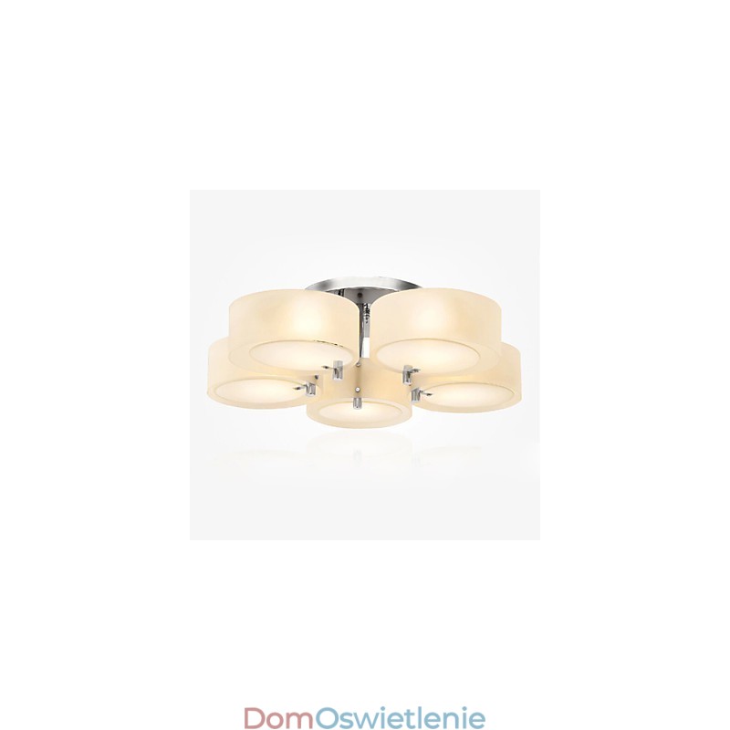 Nowoczesny, współczesny sufitowy klosz z 5 światłami, metalowy