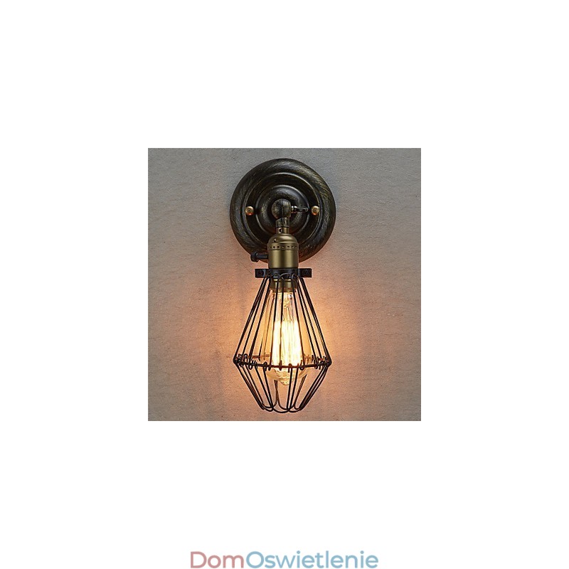 Styl Vintage Industrial Otwieranie i Zamykanie Światło Kinkiet Klatkowy Lampa Loft Przywracanie Starożytnych Sposobów Lampa Ścienna
