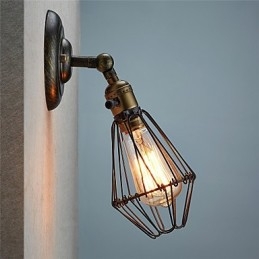 Styl Vintage Industrial Otwieranie i Zamykanie Światło Kinkiet Klatkowy Lampa Loft Przywracanie Starożytnych Sposobów Lampa Ścienna
