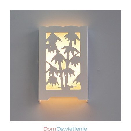 Nowoczesne kreatywne białe wzory rzeźbienia lub projekty na drewnianych lampach ściennych z bambusa Nowoczesne kreatywne białe wzory rzeźbienia lub projekty na drewnianych lampach ściennych z bambusa