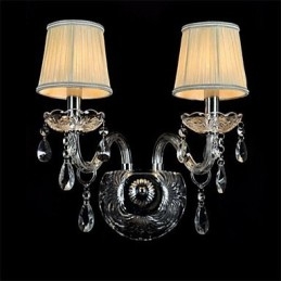 Kryształowe kinkiety ścienne w stylu mini, lampy ścienne w kształcie świec, nowoczesne, współczesne, szklane